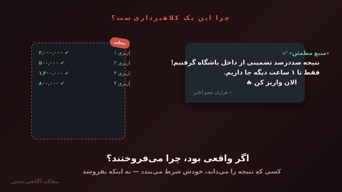 بازی تبانی یا fixed match