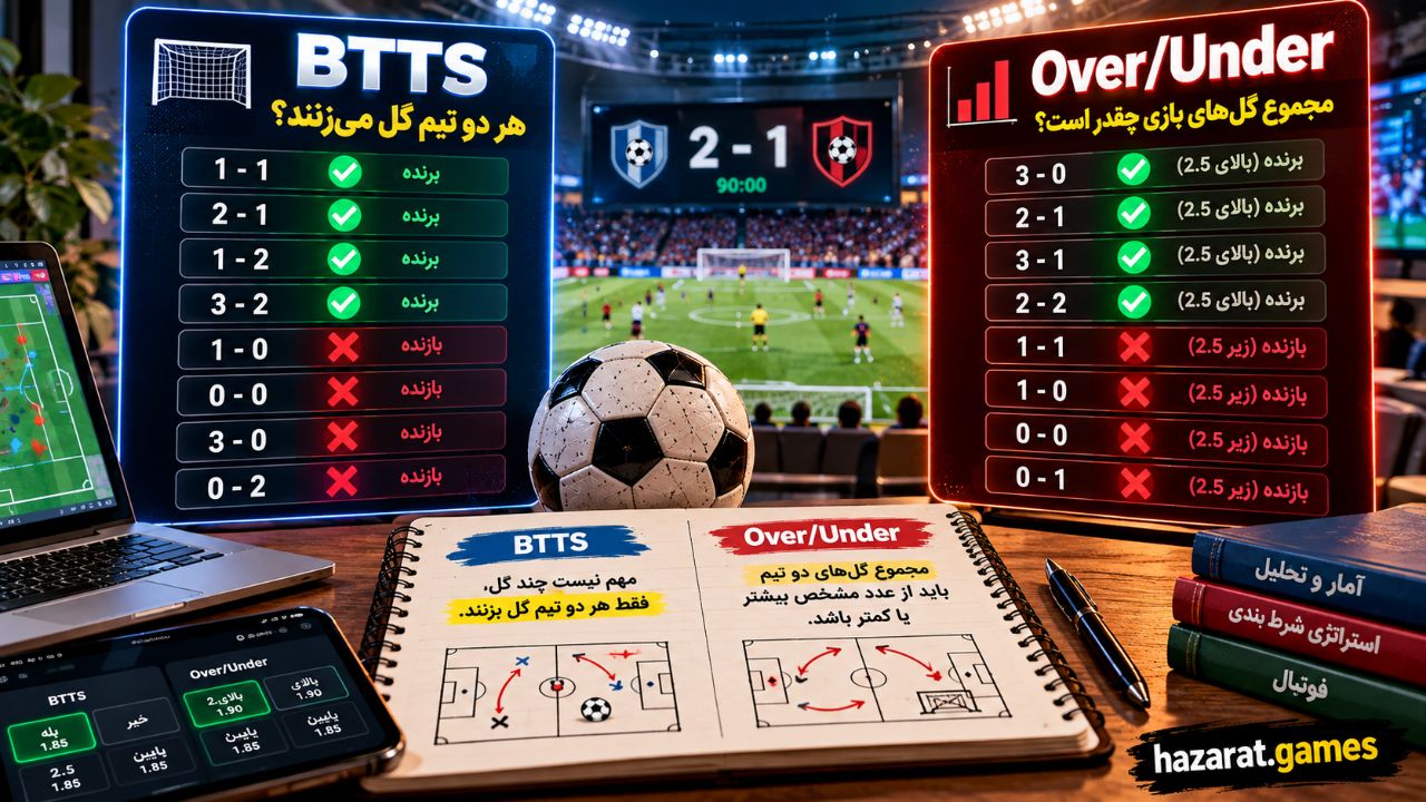 شرط btts بهتر است یا over / under